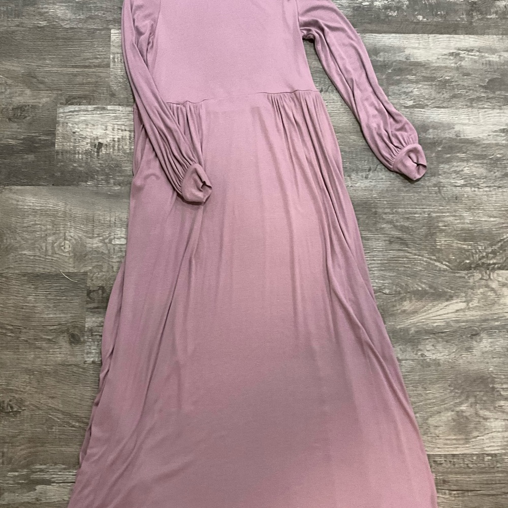 Free People Cameron Dusty Rose Pullover Oversized Timeless Maxi Dress Size XS - Picture 7 of 8